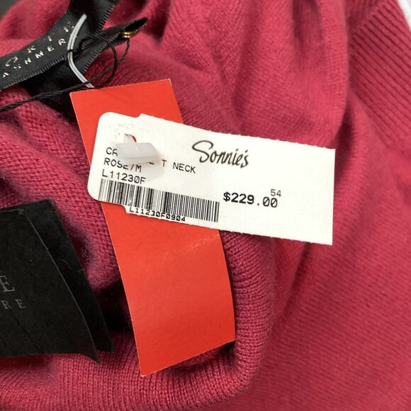 Forté Cashmere Womens Rose Turtleneck Sweater Medium NWT - Picture 10 of 14